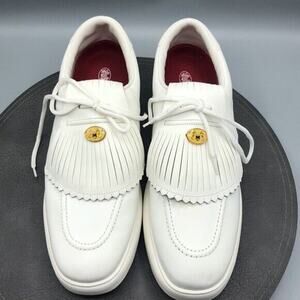 MacGregor Limited Edition Golf Shoes Mens Size 8.5 White Leather Kiltie New